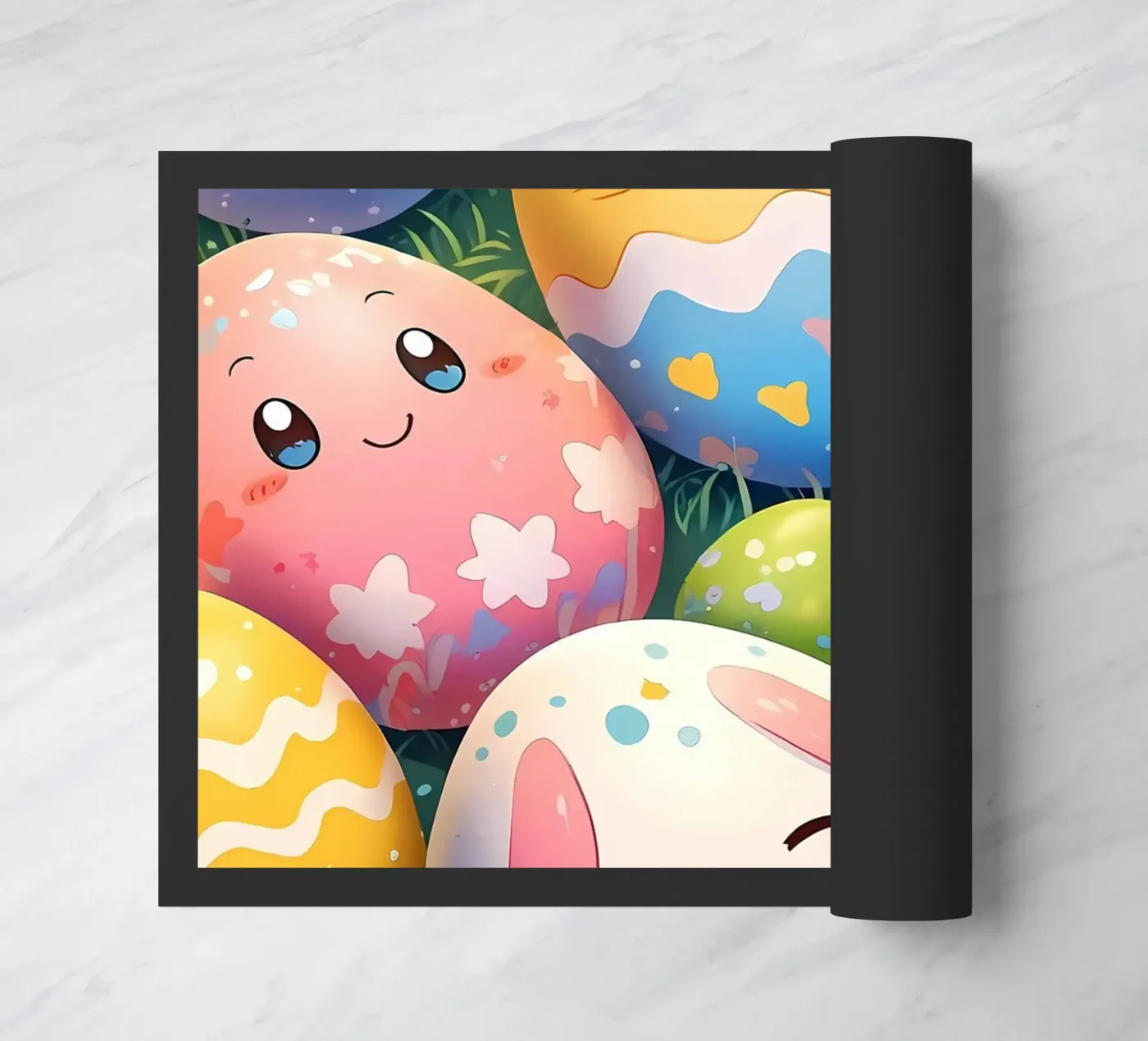 Cute Easter Egg Pattern doormat by LM2Kone