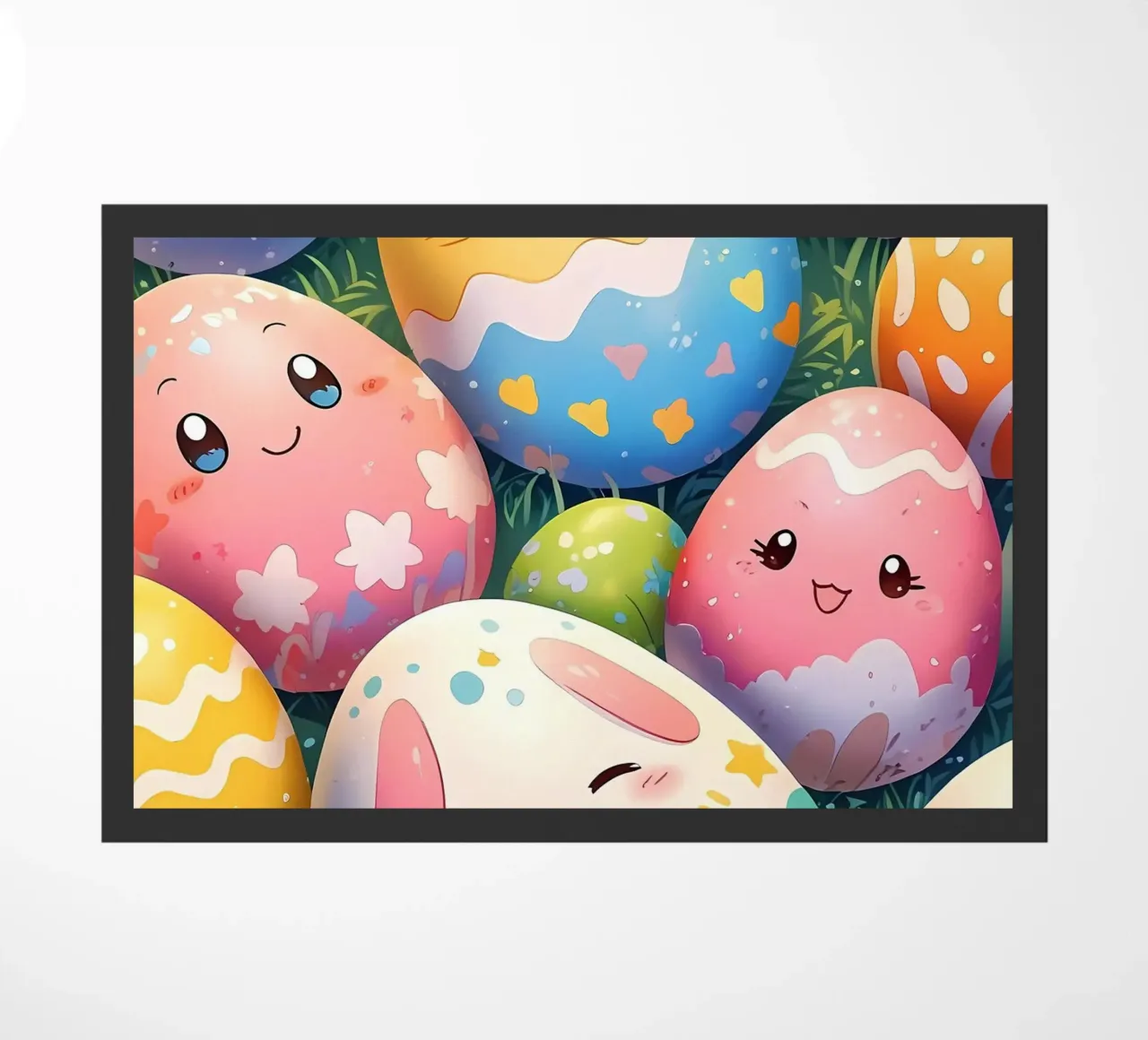 Cute Easter Egg Pattern doormat by LM2Kone