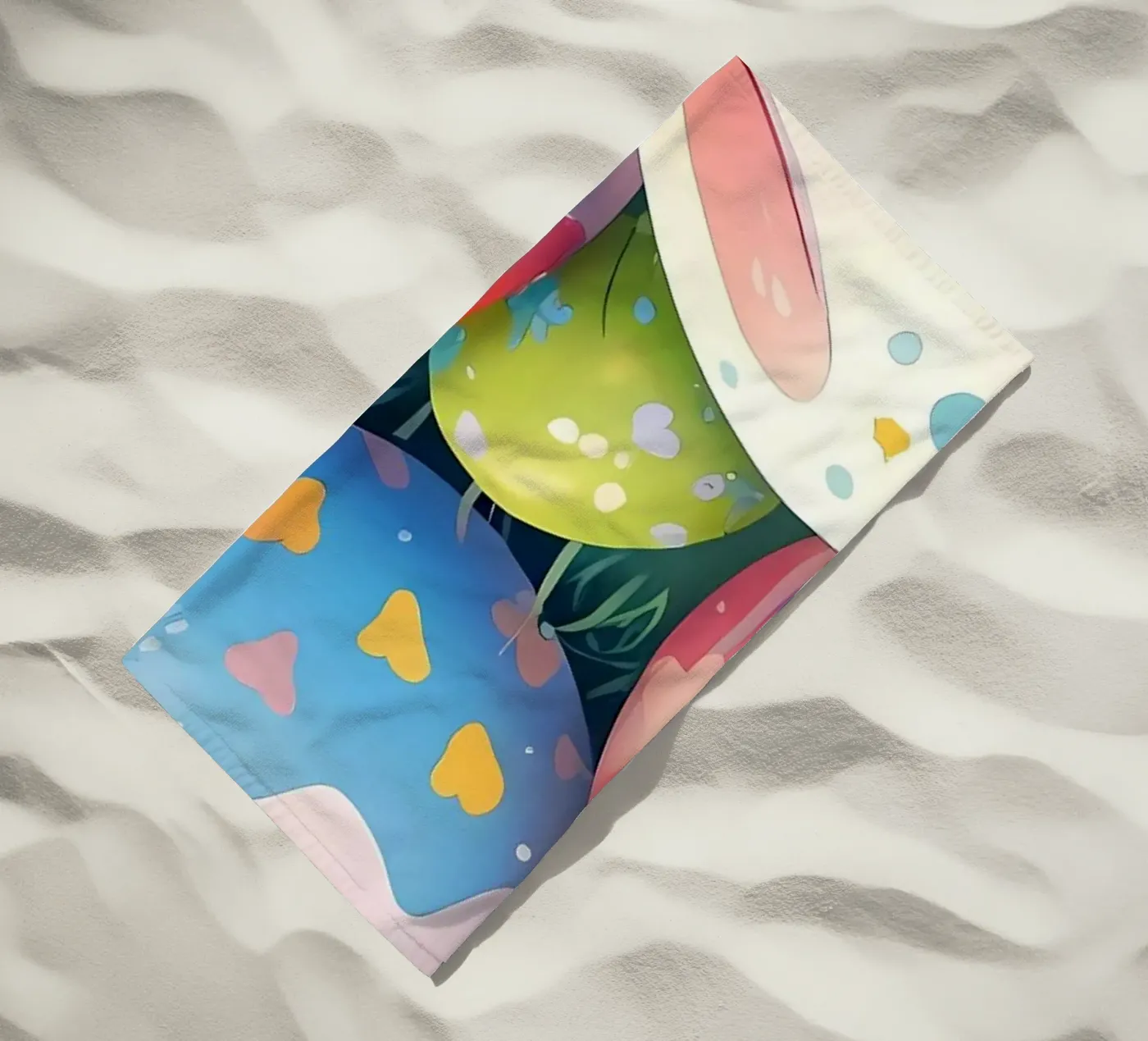 Cute Easter Egg Pattern Strandtuch von LM2Kone
