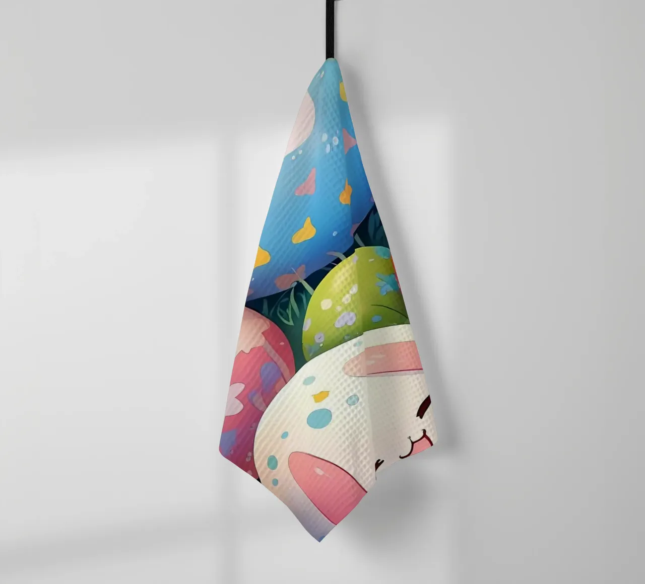 Cute Easter Egg Pattern tea towel by LM2Kone
