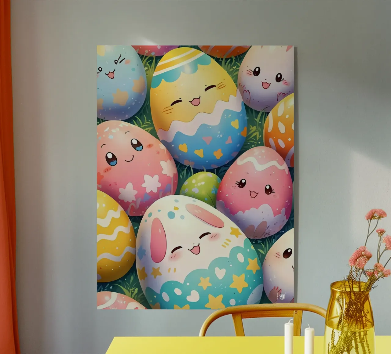 Cute Easter Egg Pattern acrylic glass by LM2Kone