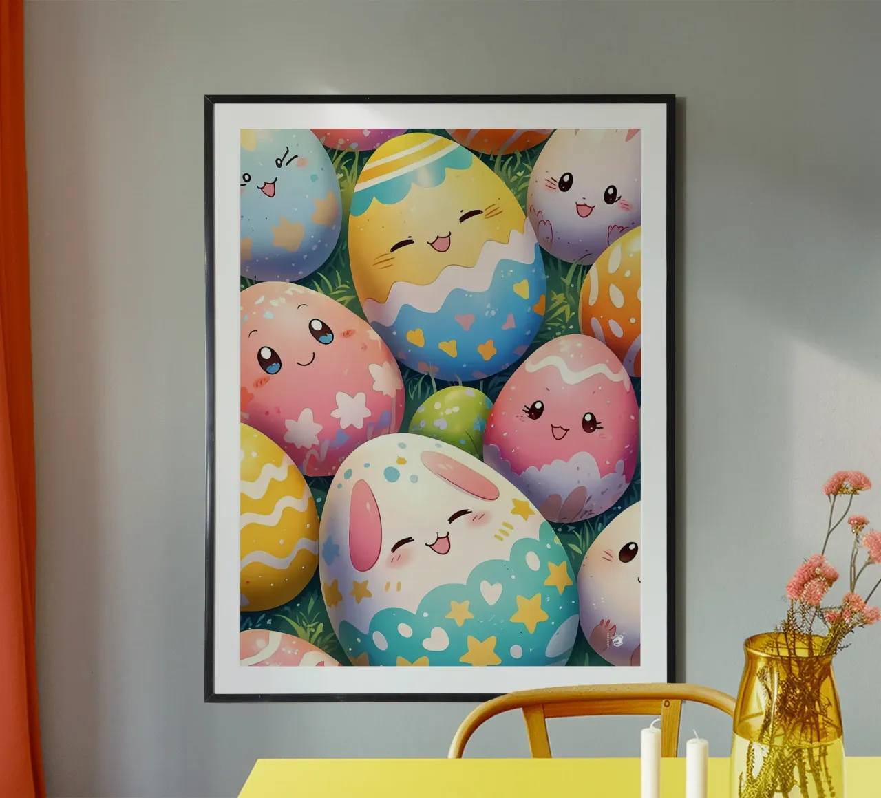 Cute Easter Egg Pattern poster by LM2Kone