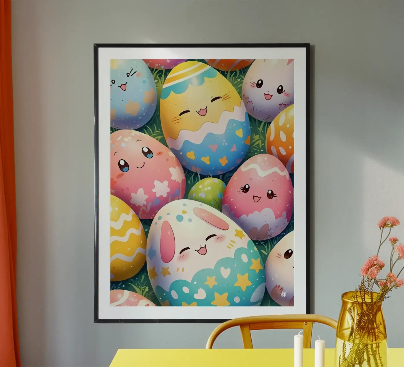 Cute Easter Egg Pattern poster van LM2Kone
