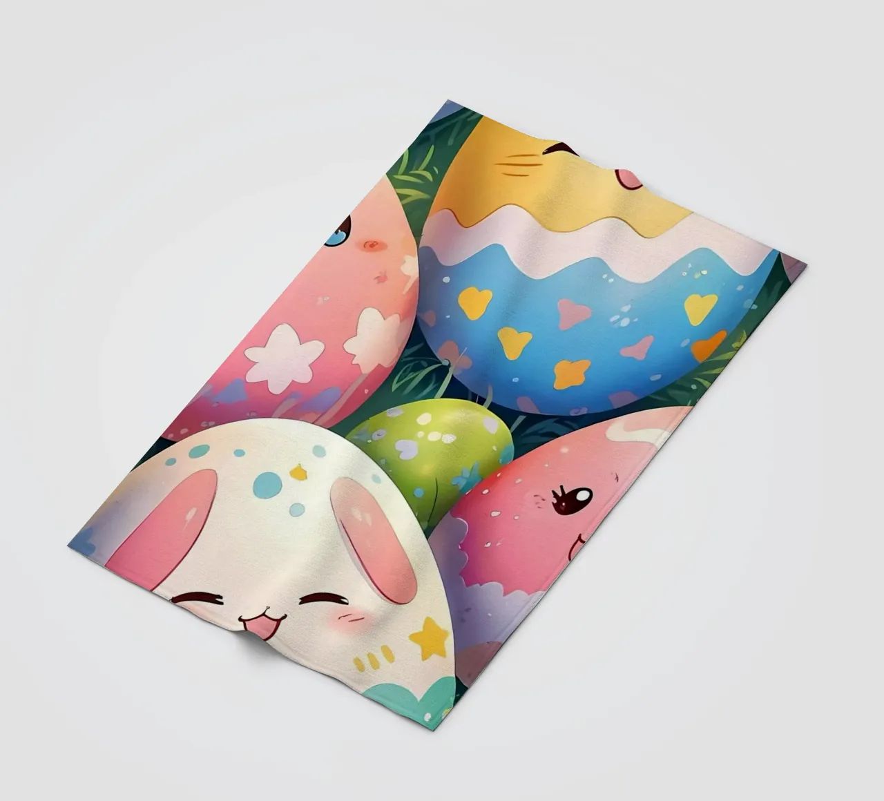 Cute Easter Egg Pattern fleece blanket by LM2Kone