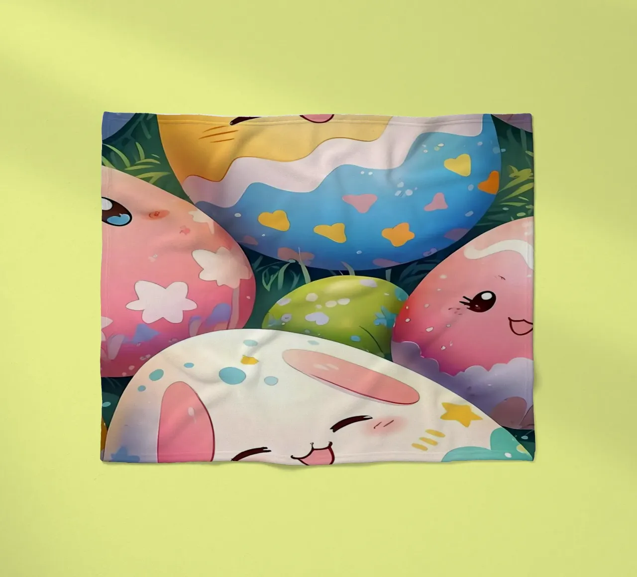 Cute Easter Egg Pattern fleece blanket by LM2Kone