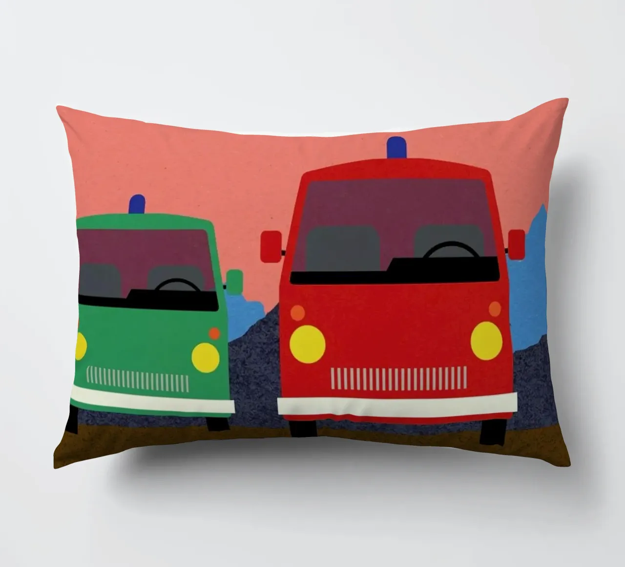 Police Bus and Fire Engine cuscino da Rosi Feist