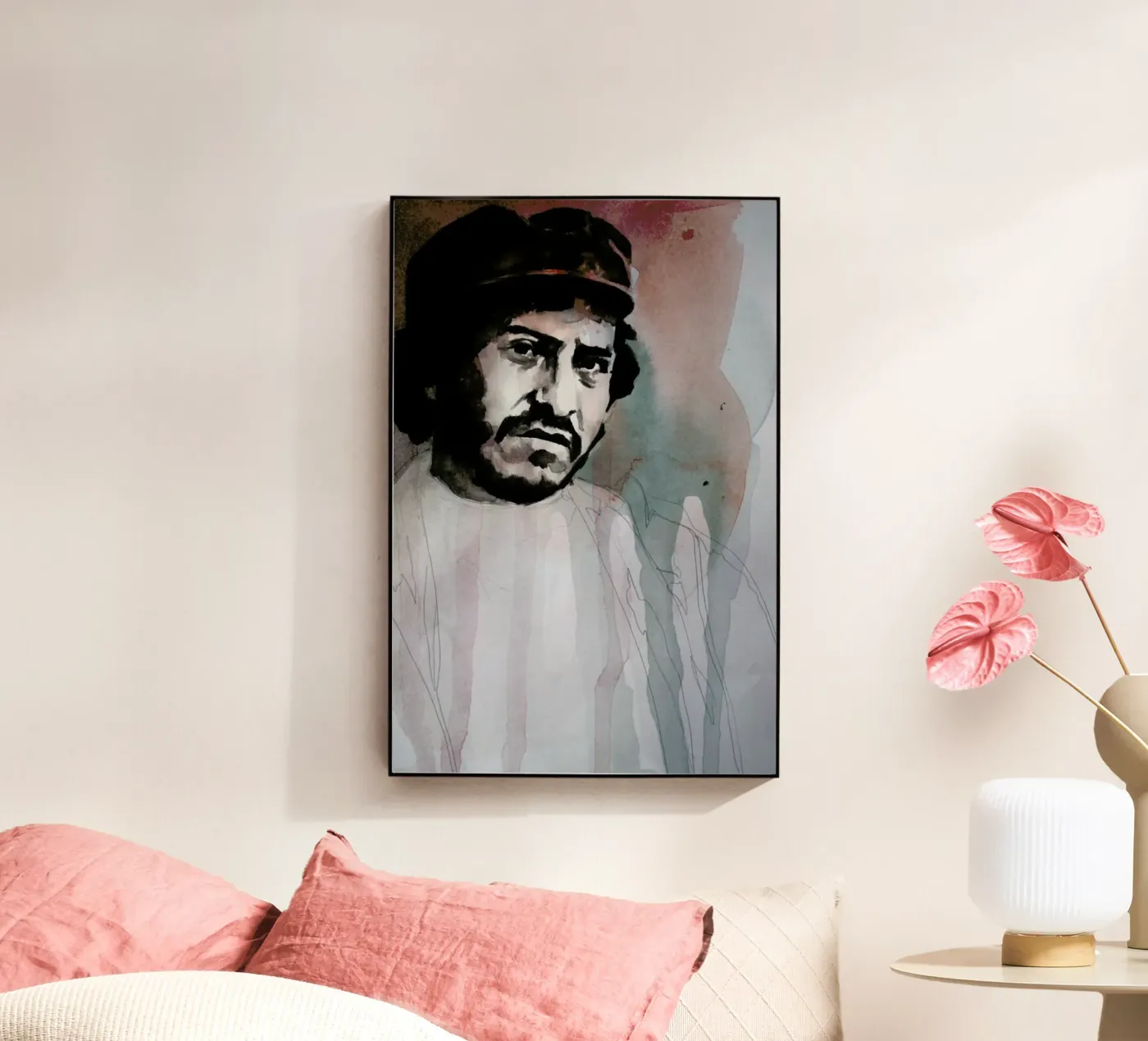 Victor Jara acryl van David Diehl