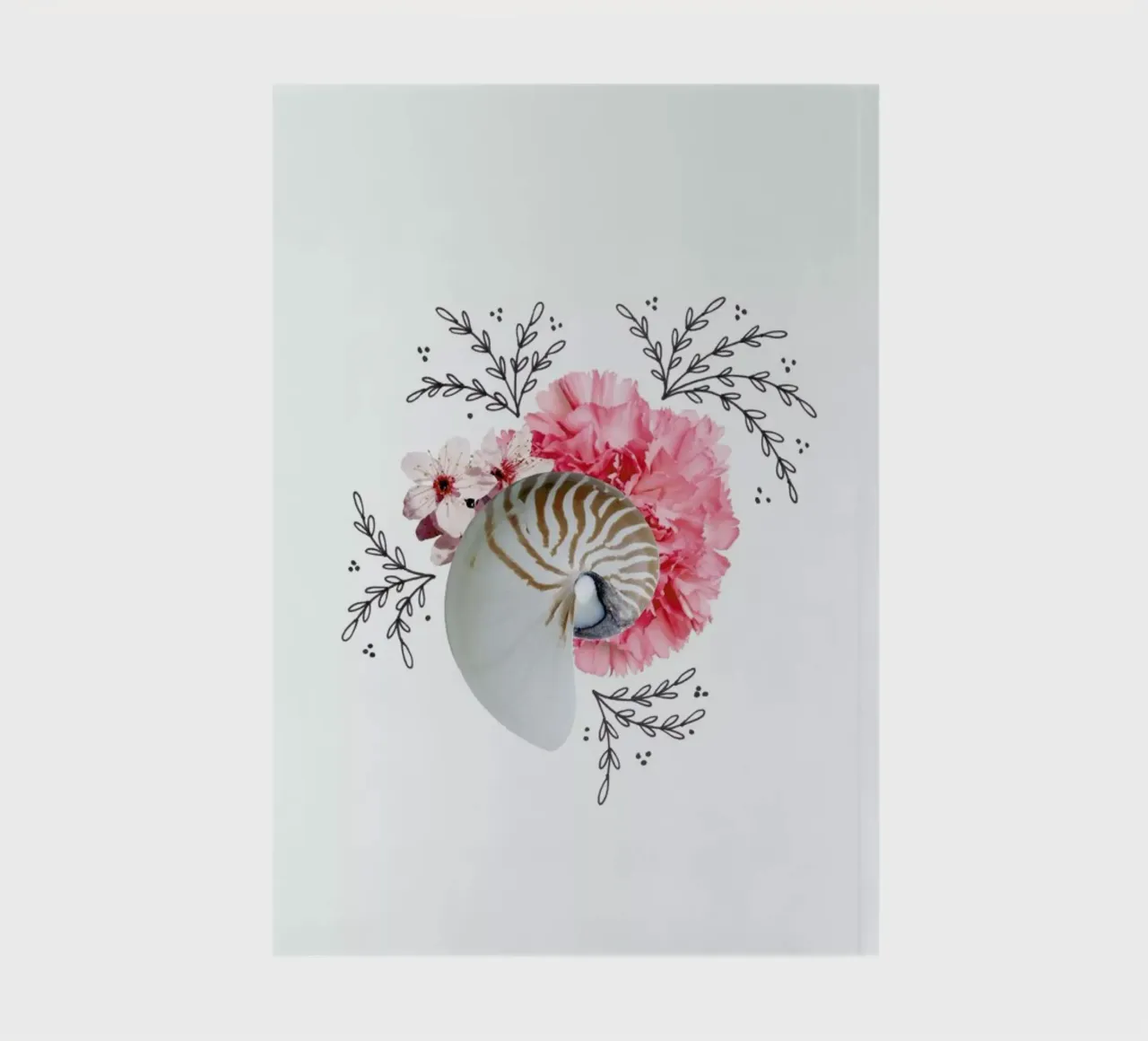 Snail Collage notebook by Miles of Light