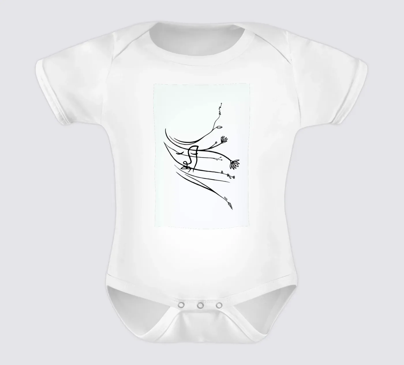 Wind Kurzarm Babybody von Ninhol