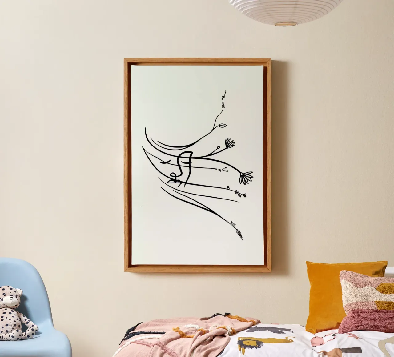 Wind Leinwand mit Schattenfugenrahmen von Ninhol