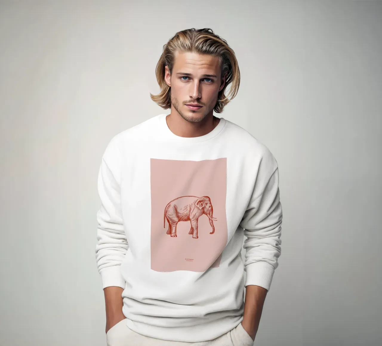 Elephant Pink felpa da Flora & Fauna