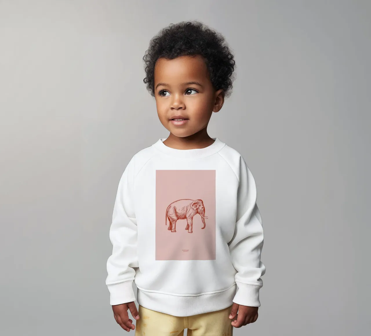 Elephant Pink felpa neonato da Flora & Fauna