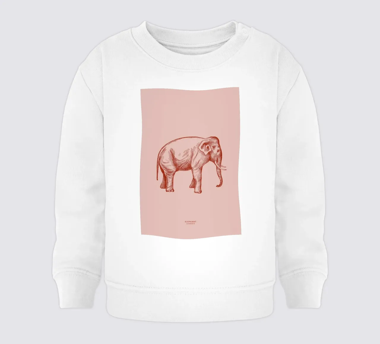 Elephant Pink felpa neonato da Flora & Fauna