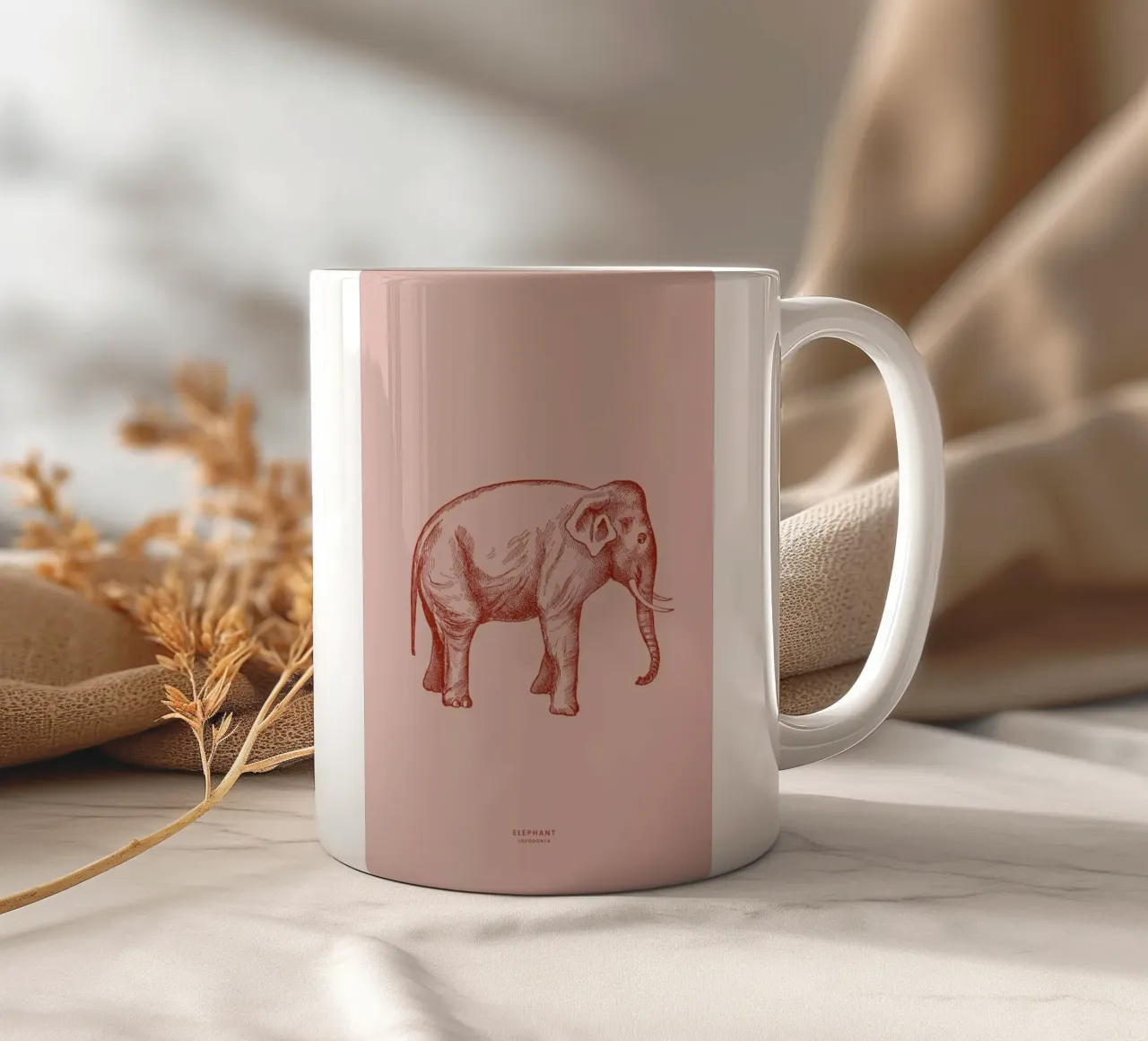Elephant Pink tazza in ceramica da Flora & Fauna