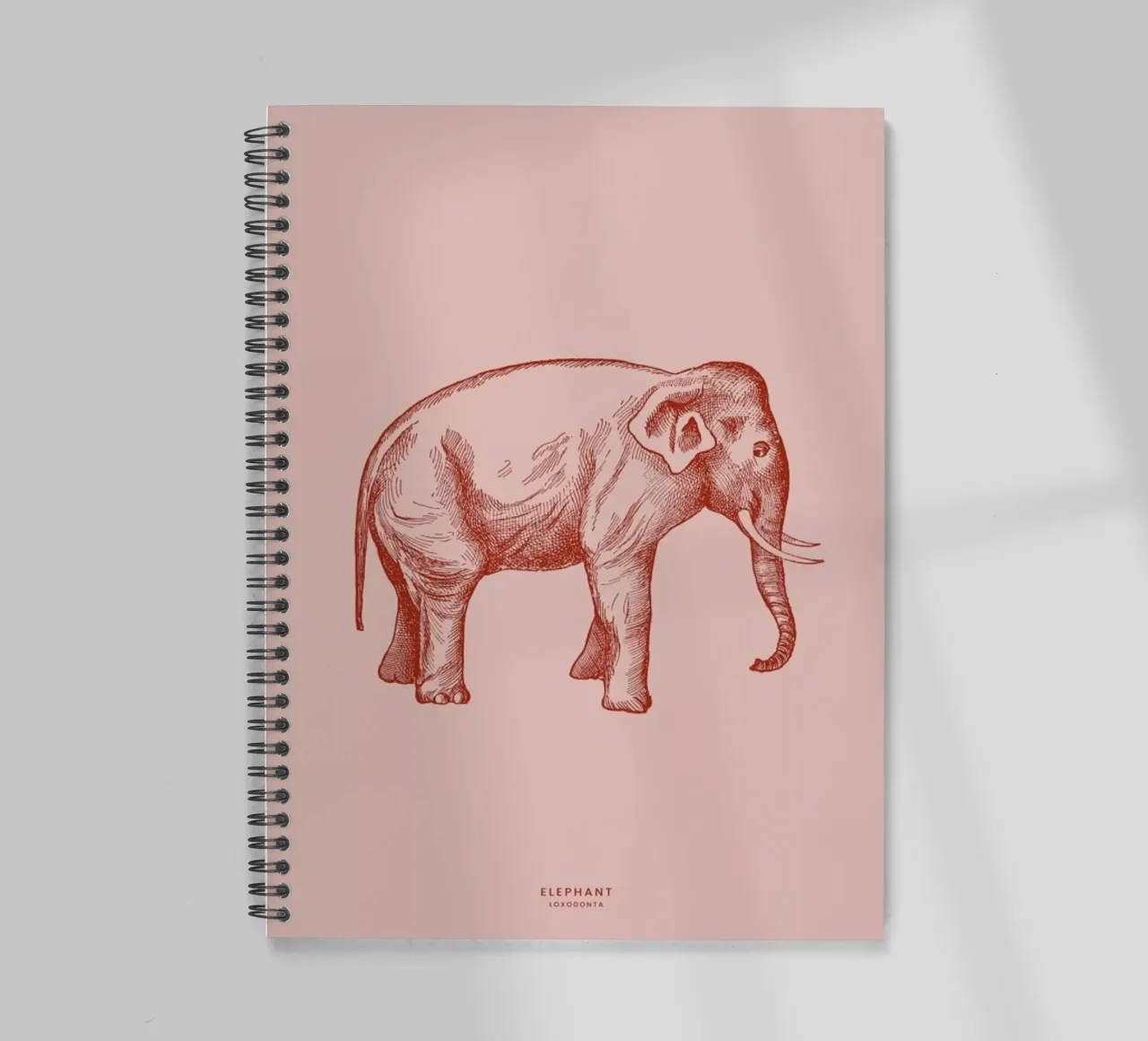 Elephant Pink spiral notebook by Flora & Fauna