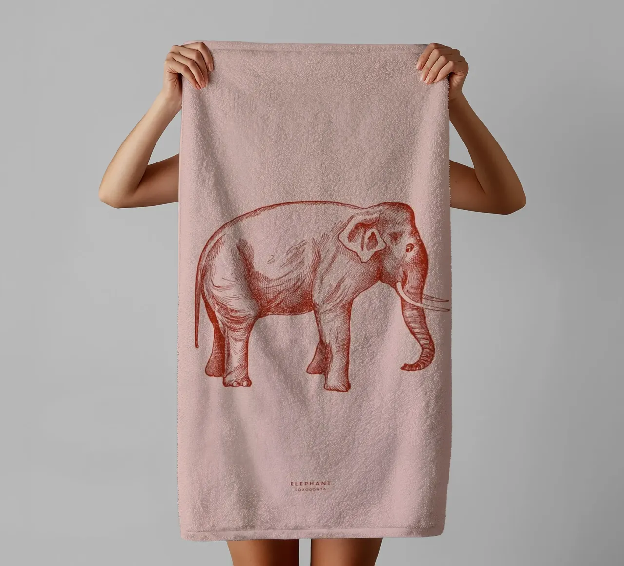 Elephant Pink asciugamano da bagno da Flora & Fauna