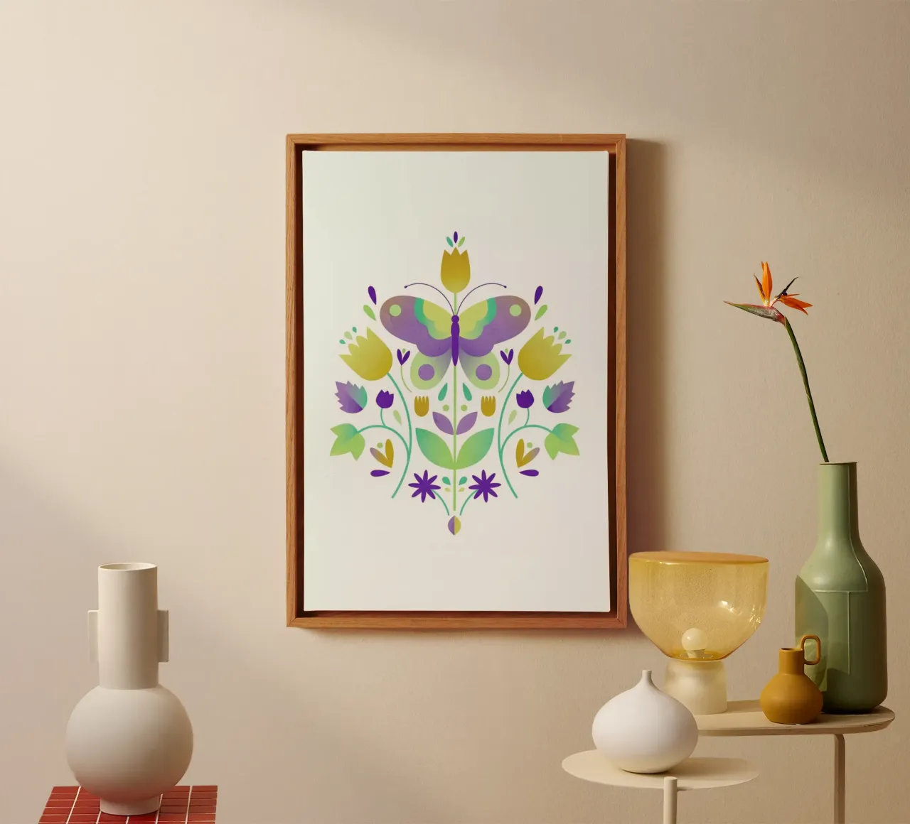 Harbingers Of Spring canvas met Baklijst van A Nordic Girl