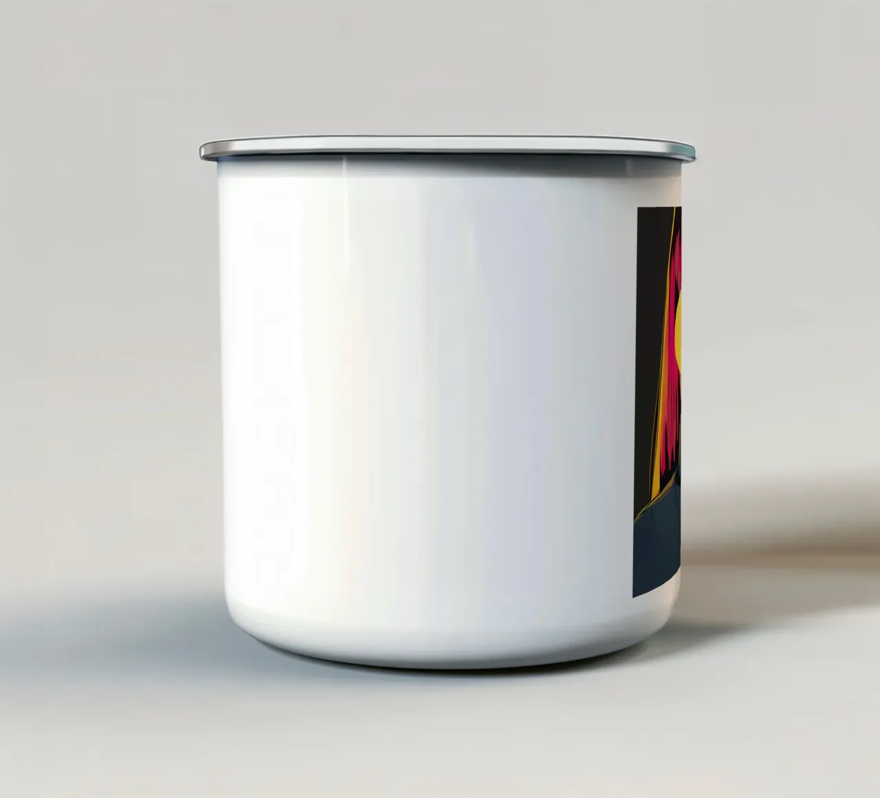 Poster d'arte minimalista 508 tazza in smalto da ahmiaLodri
