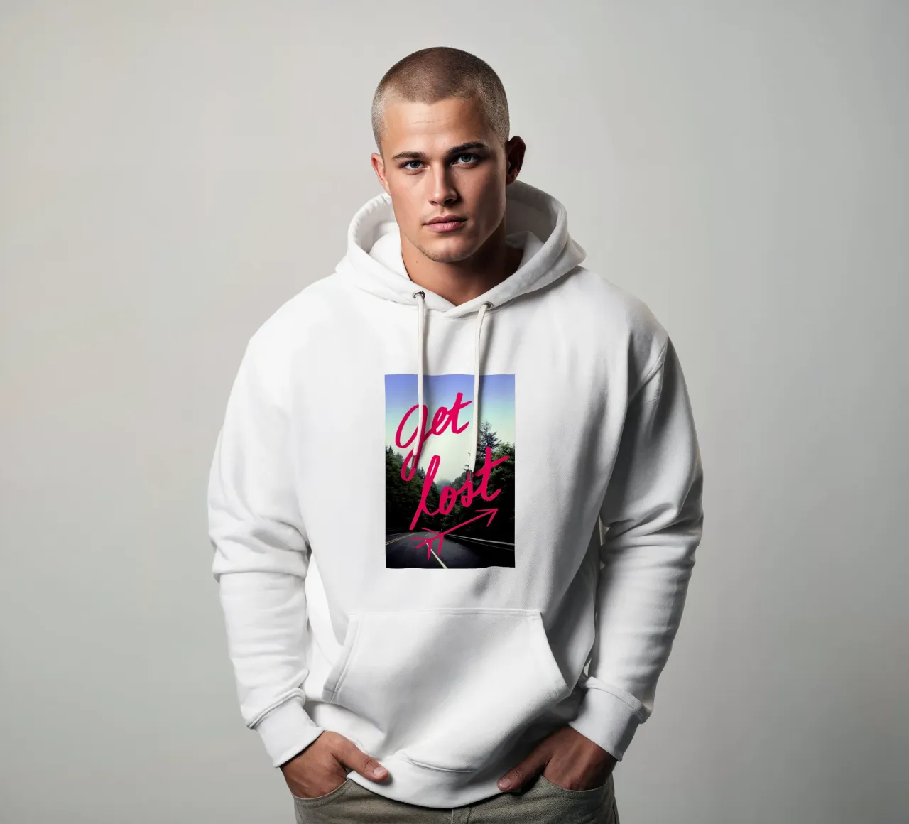 Get Lost felpa con cappuccio da Leah Flores