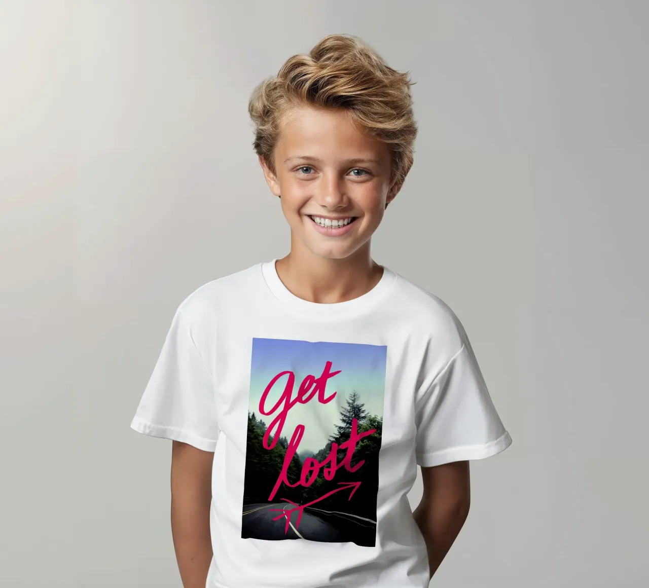 Get Lost t-shirt bambini da Leah Flores