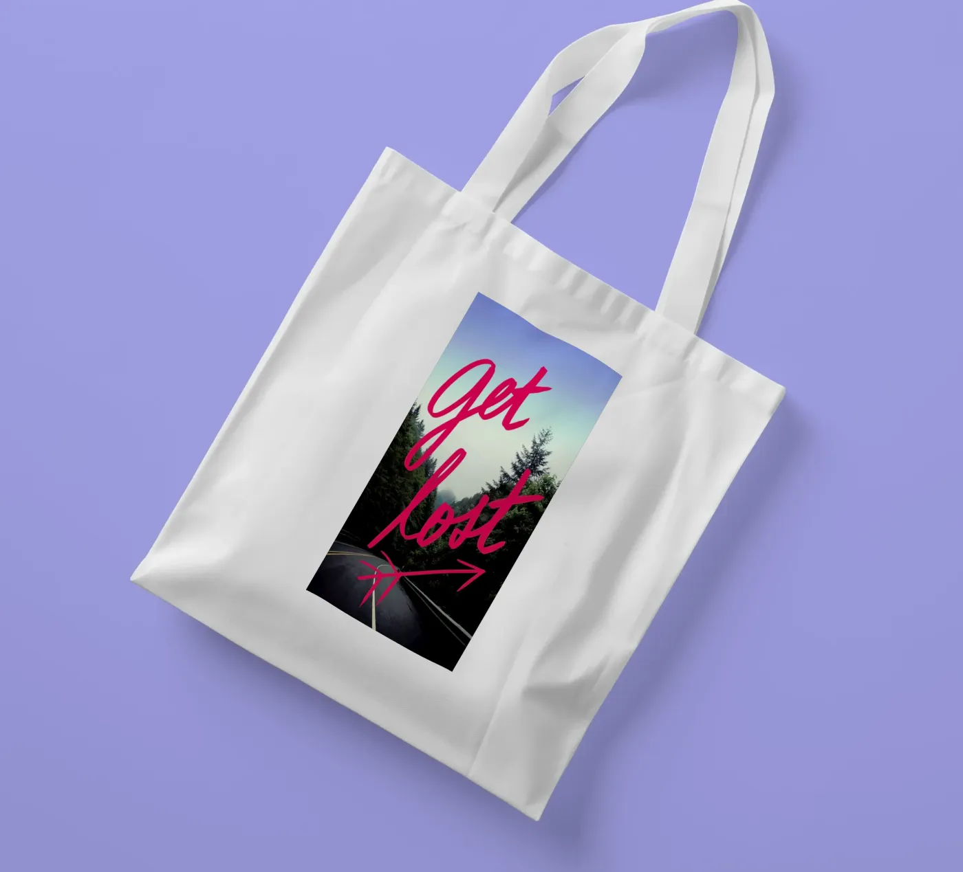 Get Lost borsa in juta da Leah Flores