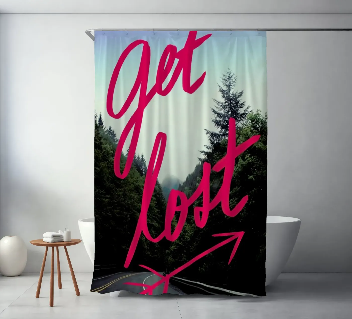Get Lost douchegordijn van Leah Flores