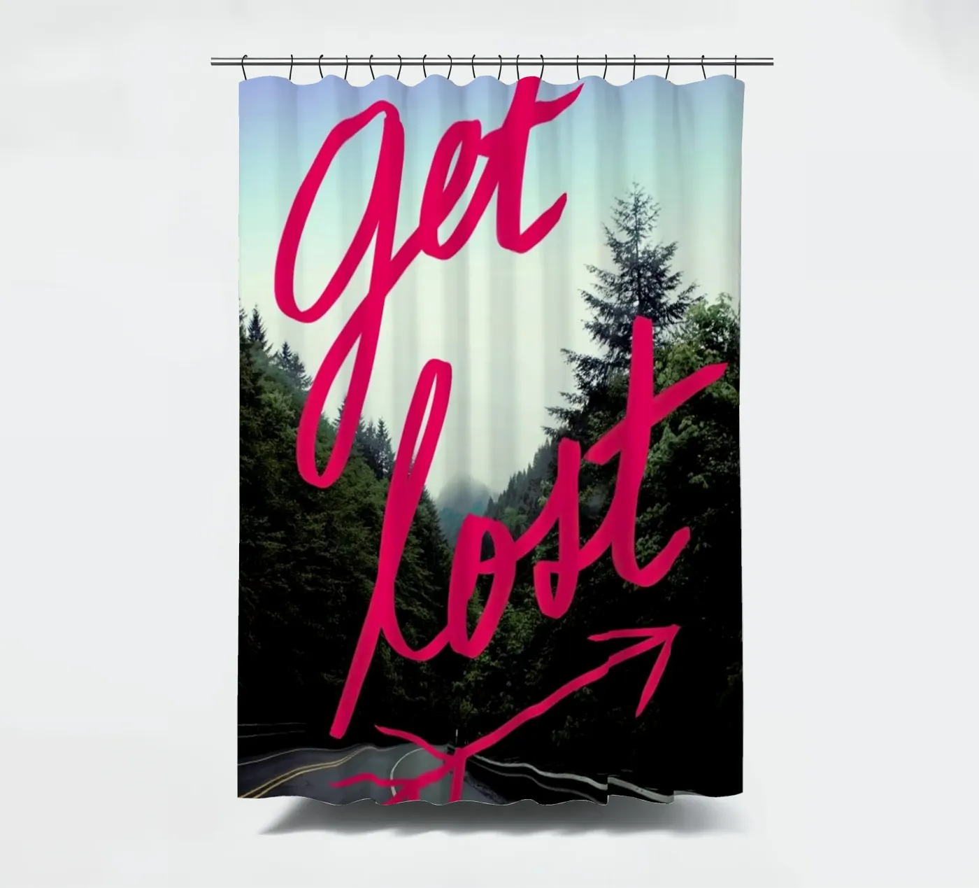Get Lost douchegordijn van Leah Flores