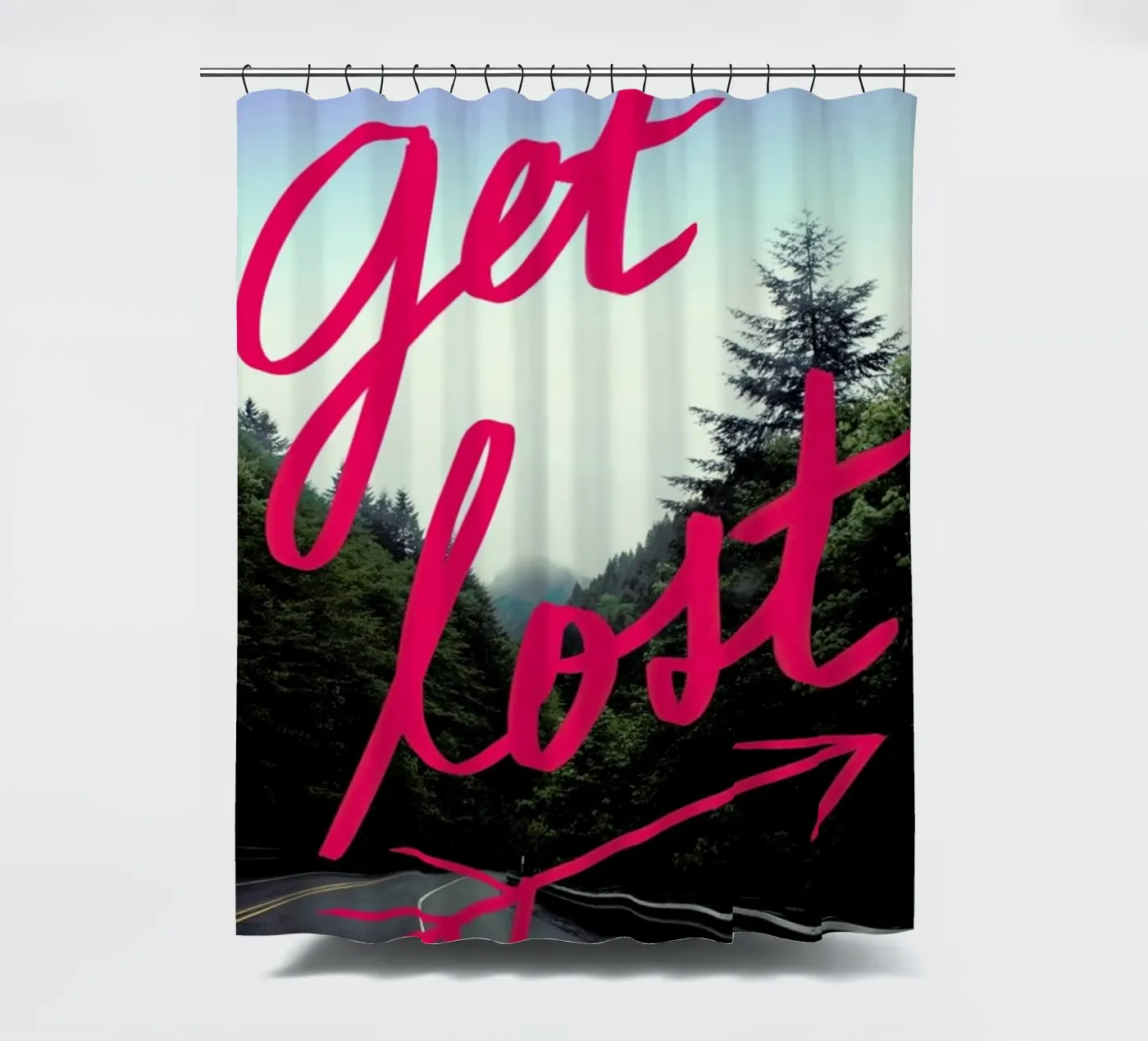 Get Lost douchegordijn van Leah Flores