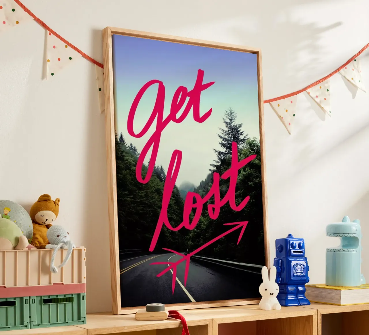 Get Lost tela con Cornice a cassetta da Leah Flores