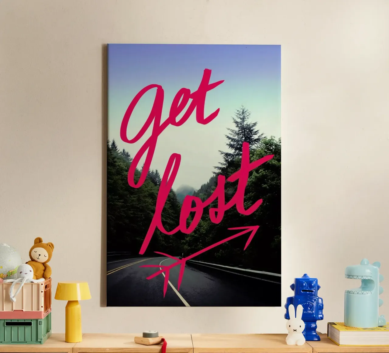 Get Lost tela con Cornice a cassetta da Leah Flores