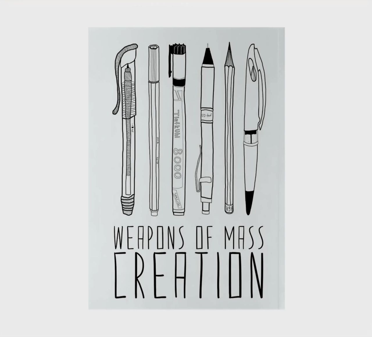Weapons of Mass Creation notebook by Bianca Green