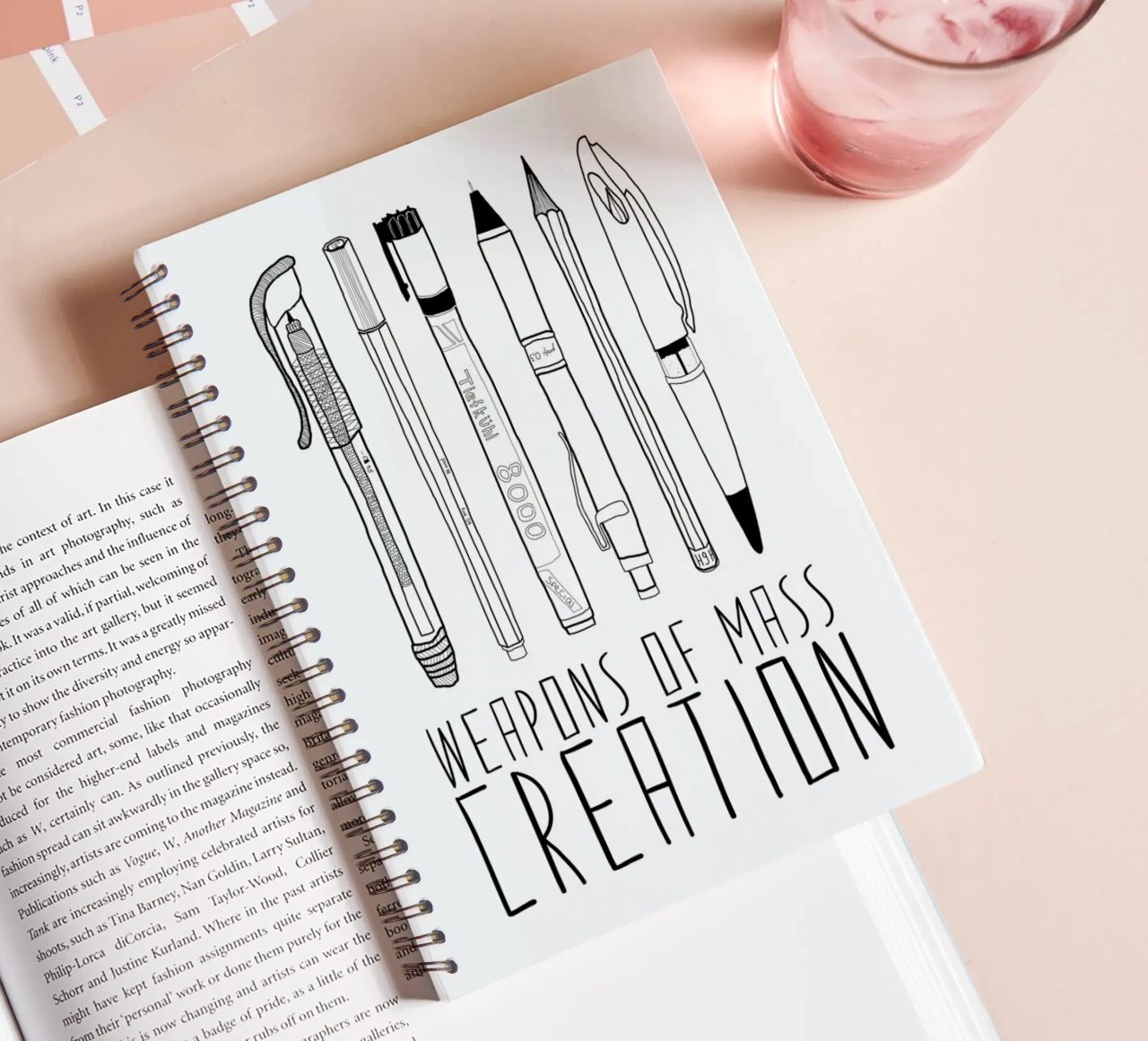 Weapons of Mass Creation spiral notebook by Bianca Green