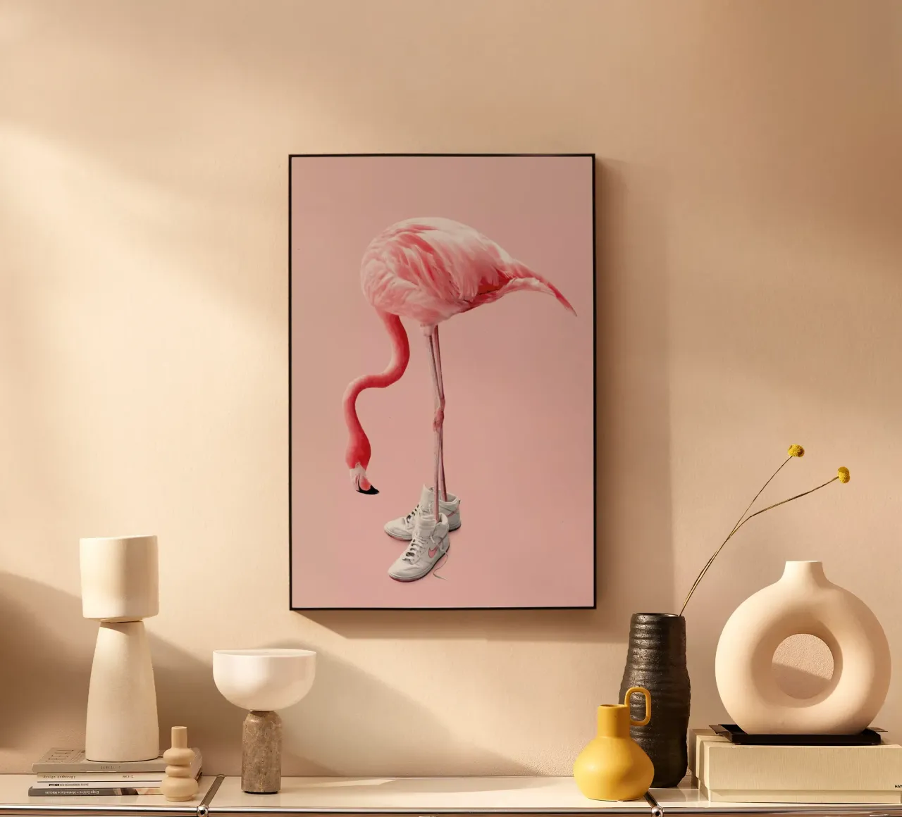 Sneaker Flamingo acrylic glass by Jonas Loose