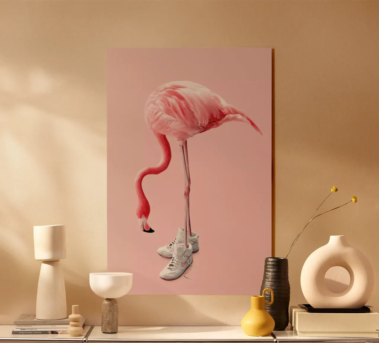 Sneaker Flamingo acrylic glass by Jonas Loose
