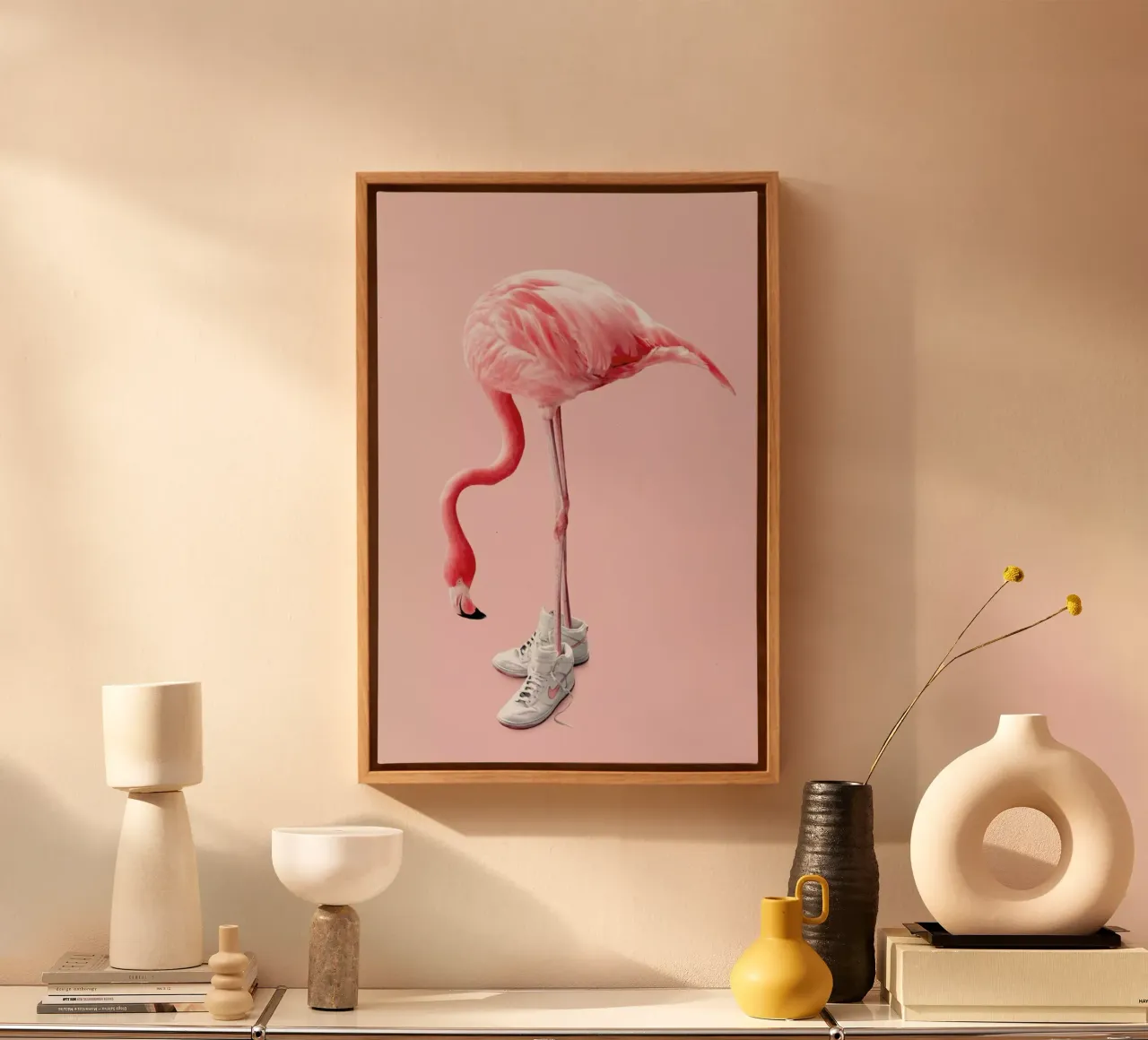 Sneaker Flamingo tela con Cornice a cassetta da Jonas Loose