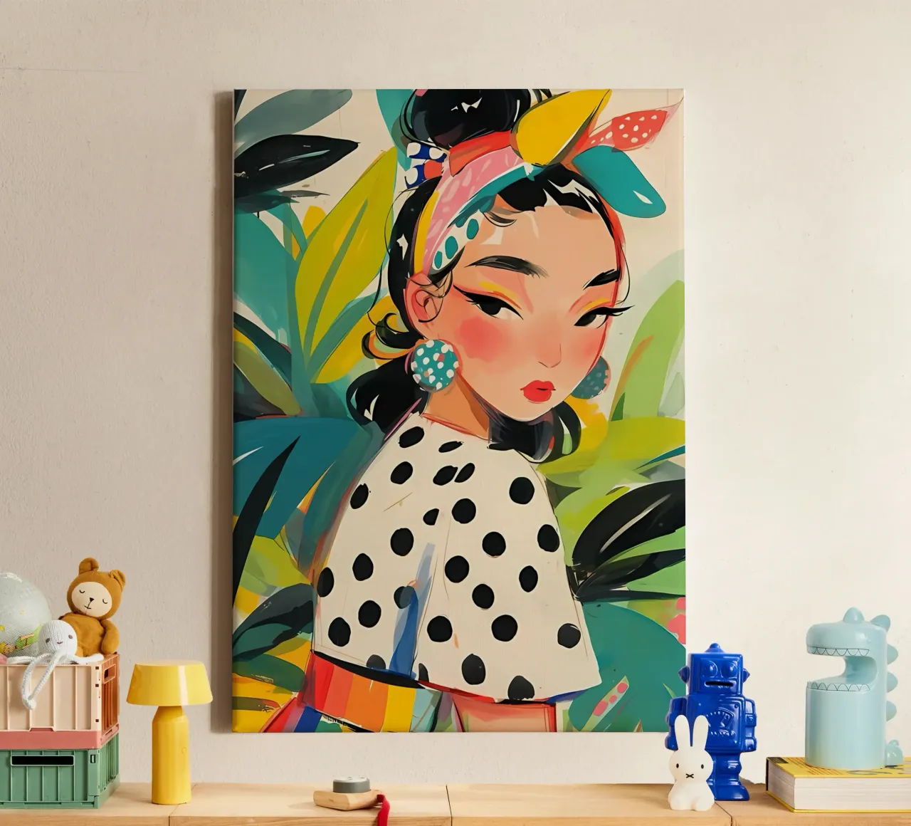 Poster d'arte minimalista 514 tela con Cornice a cassetta da ahmiaLodri