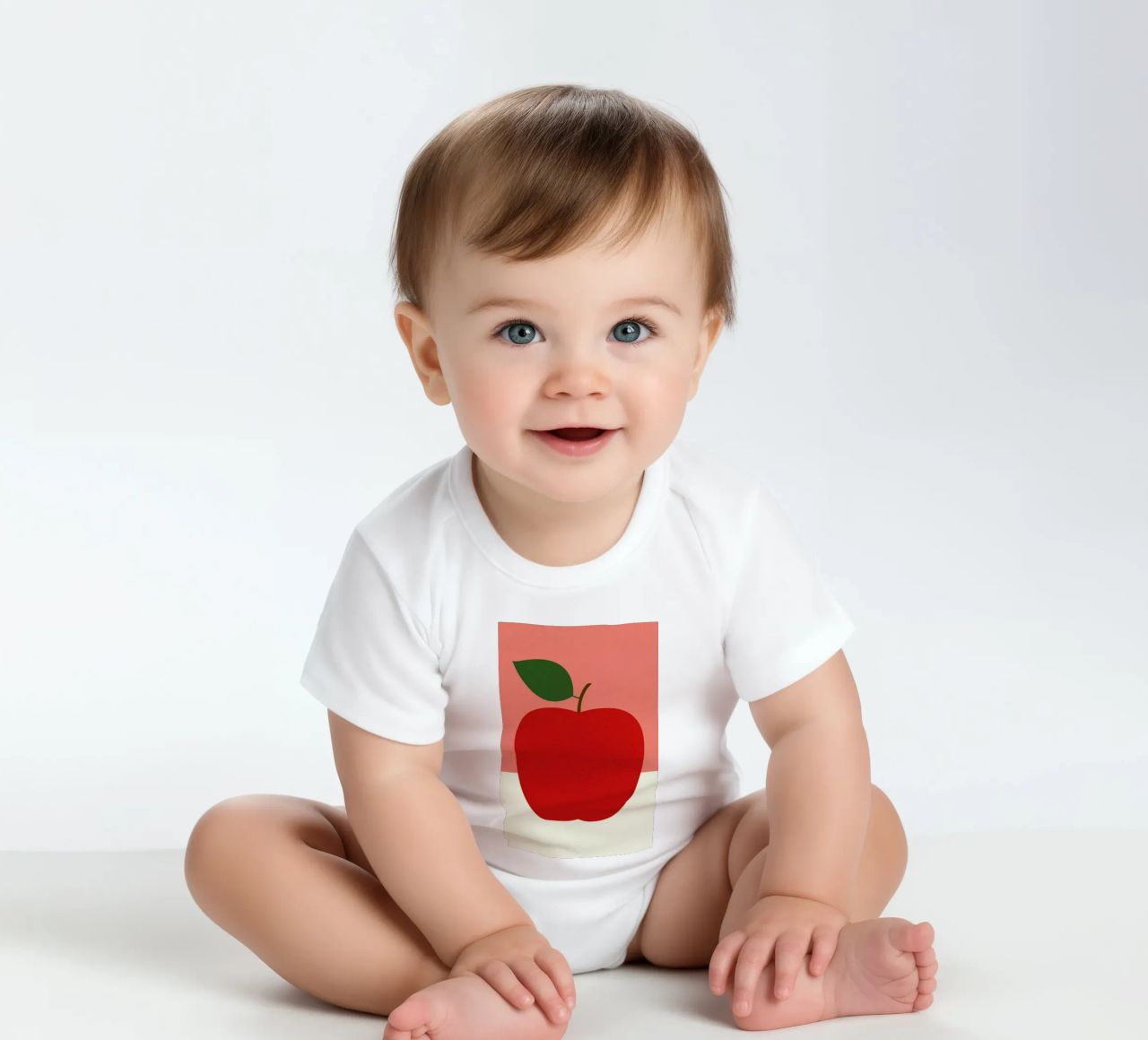 Red Apple Kurzarm Babybody von Rosi Feist