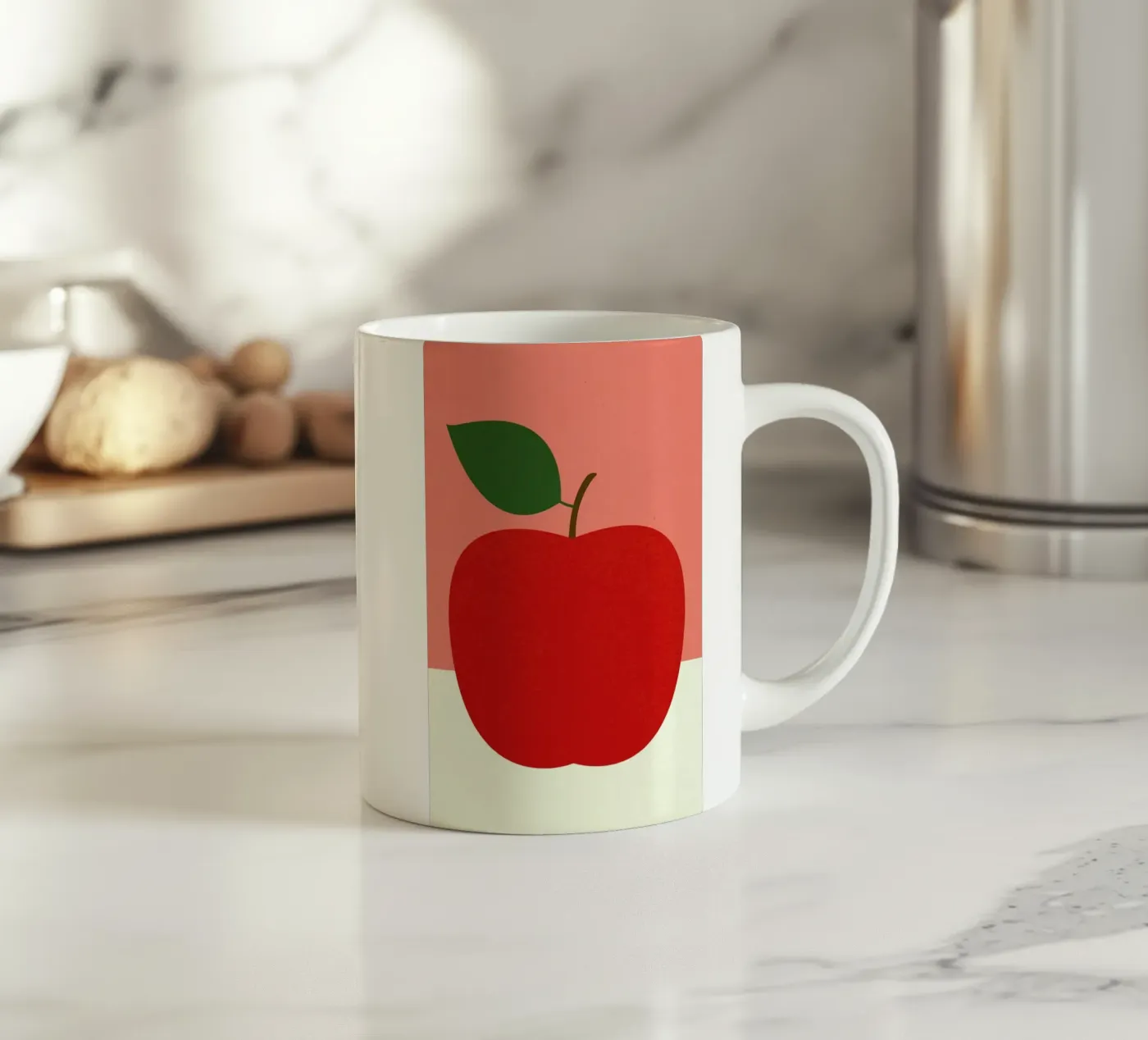 Red Apple ceramic mug by Rosi Feist
