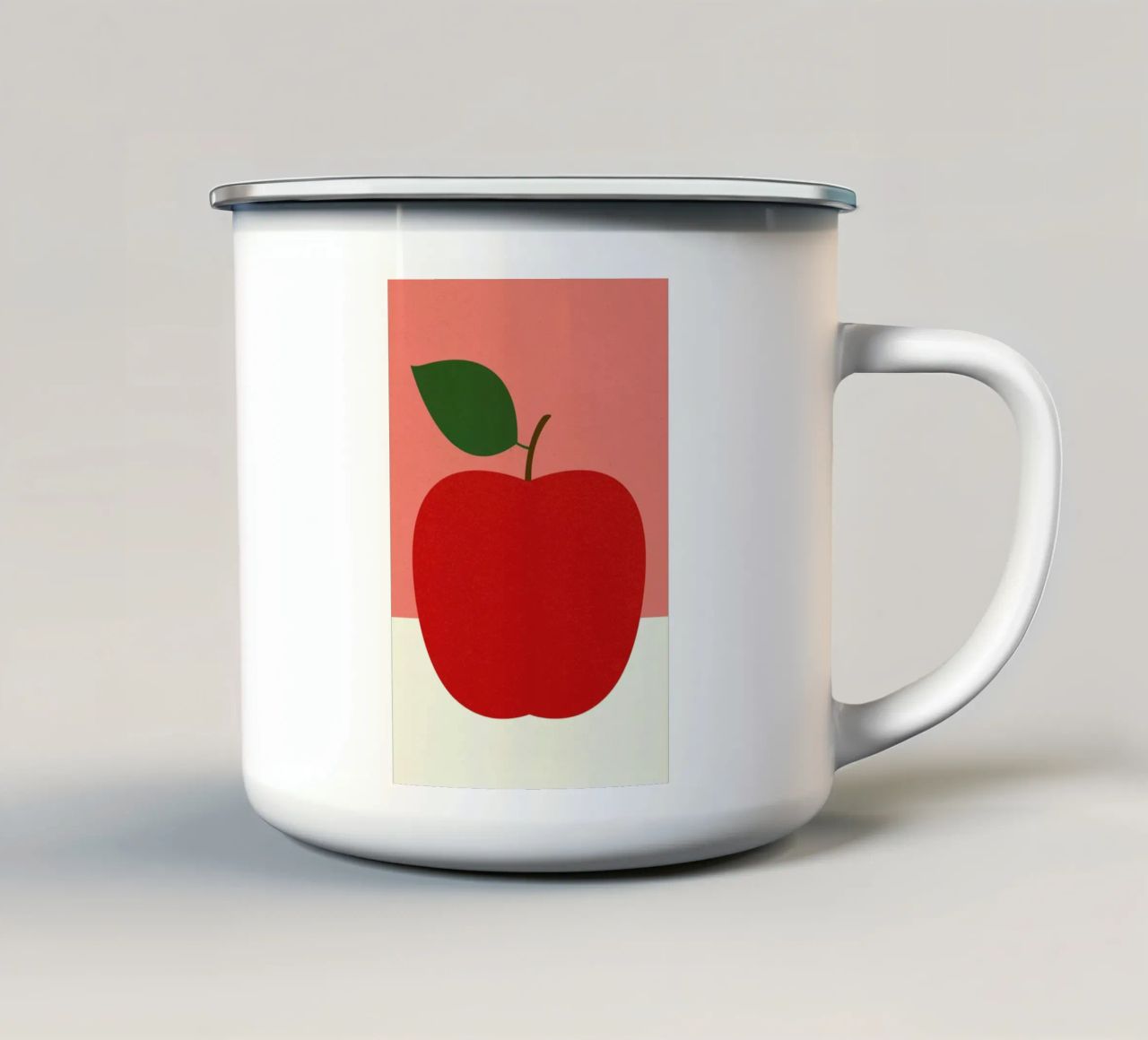Red Apple Emaille Tasse von Rosi Feist