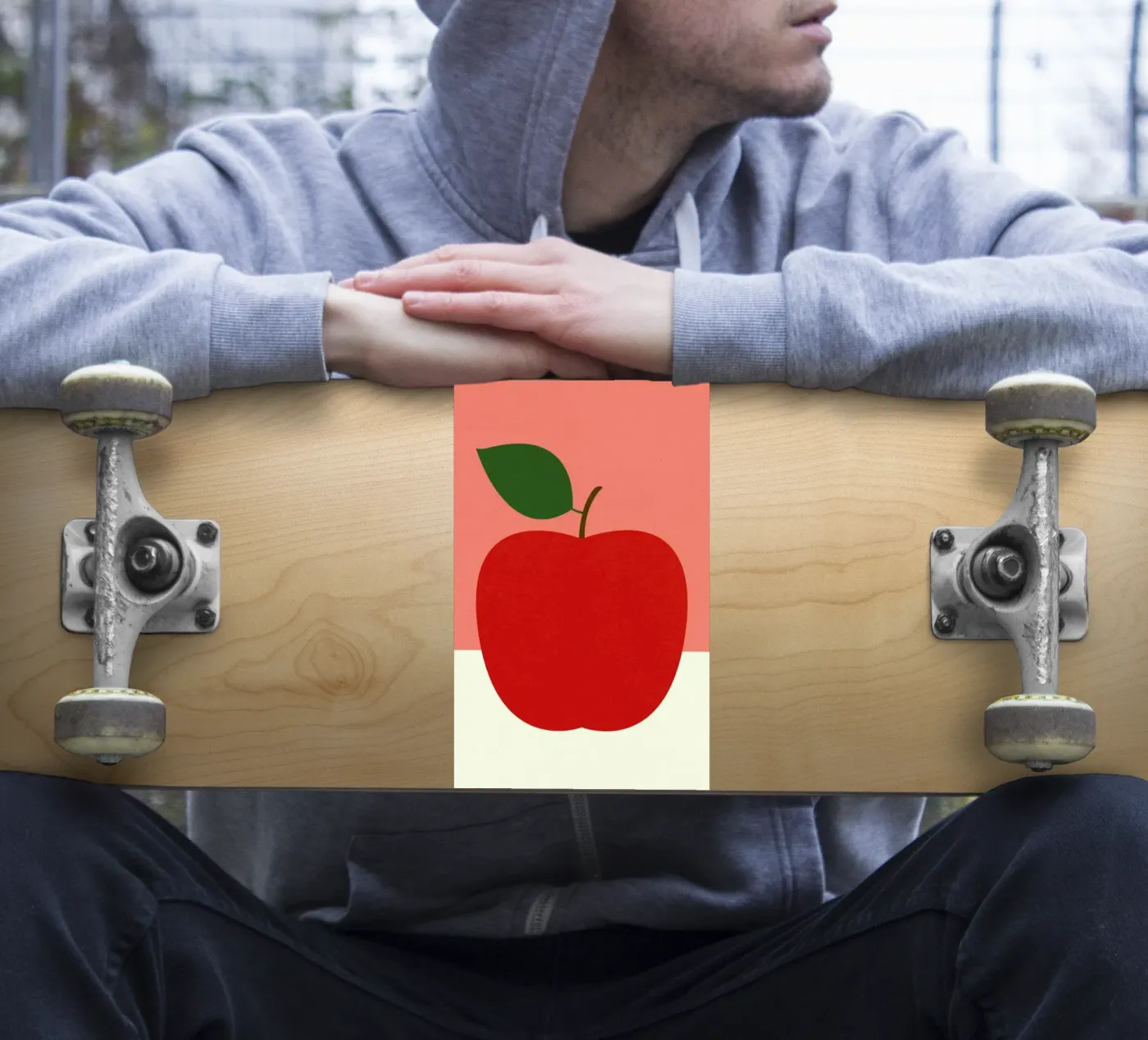 Rode appel sticker van Rosi Feist