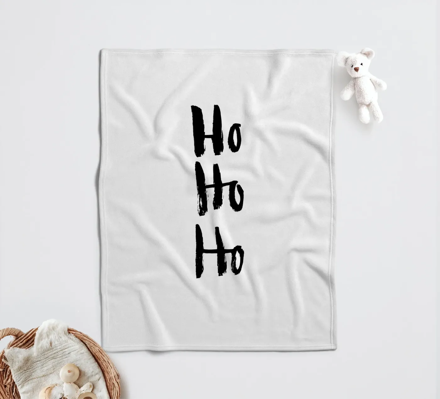 Hohoho fleece blanket by Brushmeetspaper