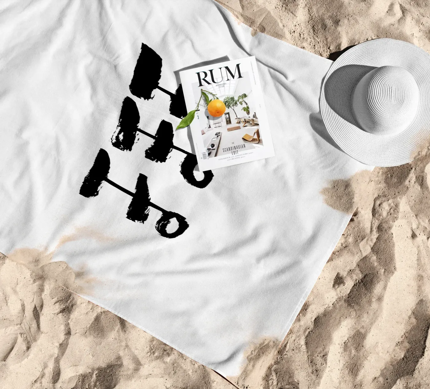 Hohoho beach towel by Brushmeetspaper