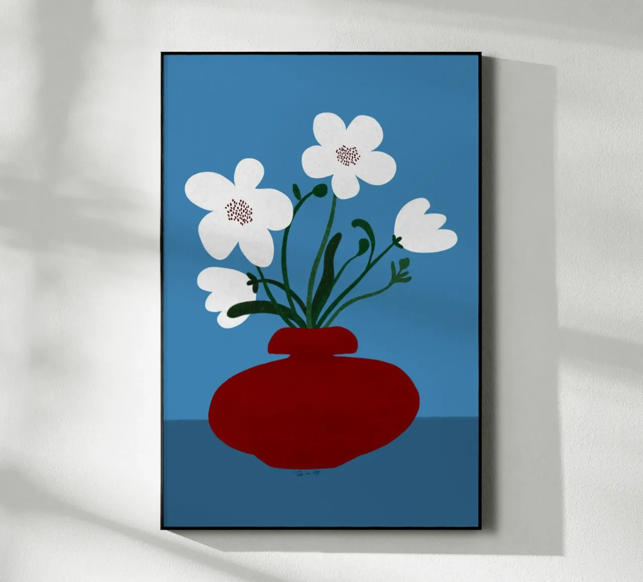 fiori bianchi in vaso plexiglass da Floral by Tida
