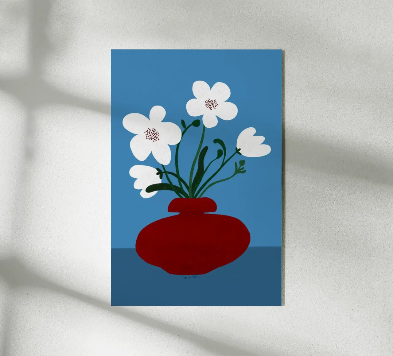 fiori bianchi in vaso plexiglass da Floral by Tida