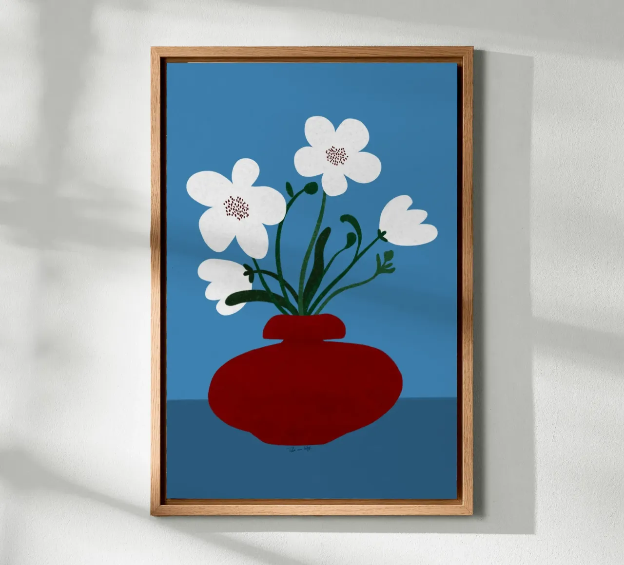 fiori bianchi in vaso alluminio dibond da Floral by Tida