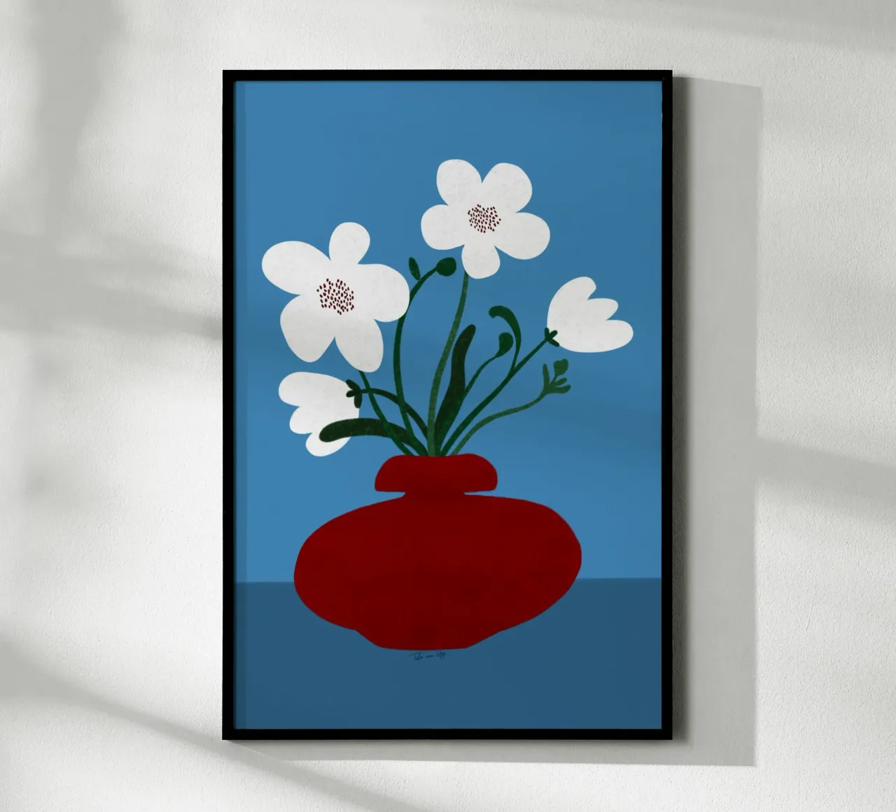 fiori bianchi in vaso carta hahnemühle da Floral by Tida