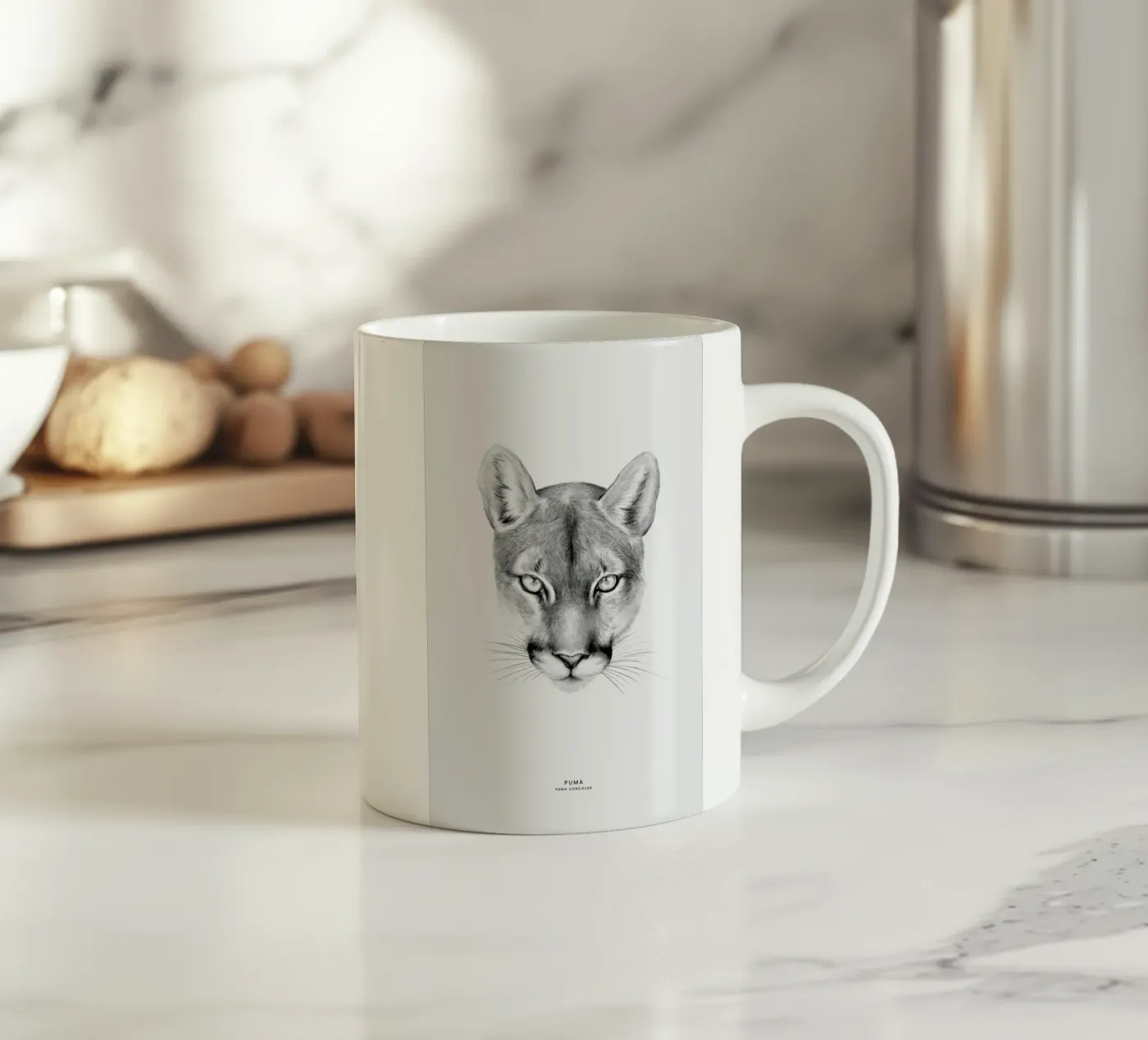 Puma ceramic mug by Flora & Fauna