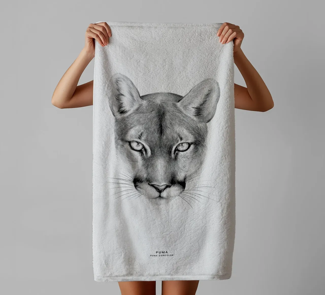 Puma towel by Flora & Fauna