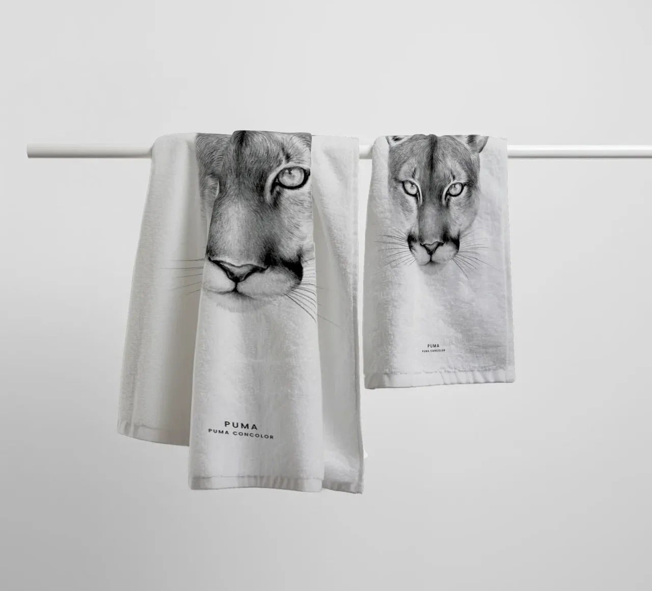 Puma towel by Flora & Fauna