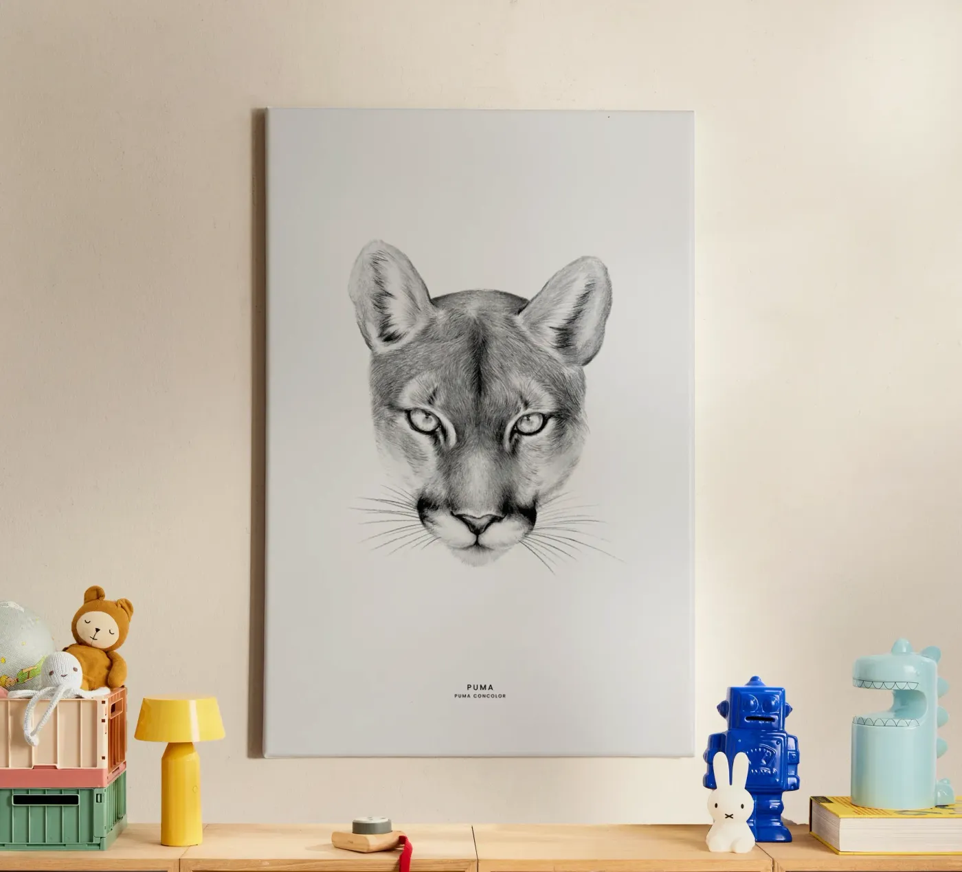 Puma Leinwand von Flora & Fauna